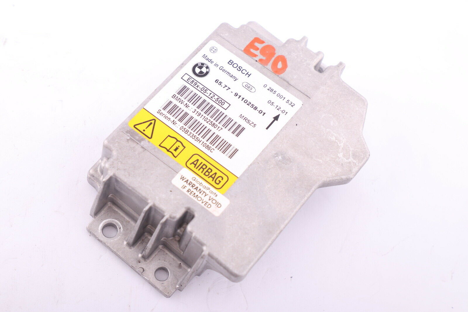 BMW E81 E87 E90 E91 Control Unit Airbag ECU NO CRASH DATA 9110258