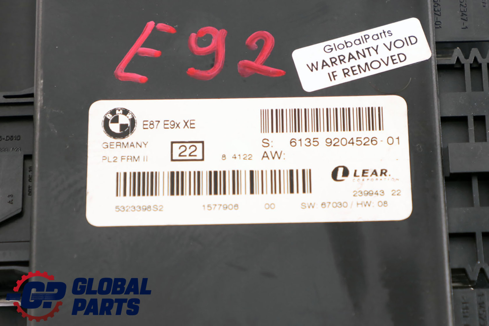 BMW E92 Moduł Sterownik Świateł ECU PL2 9204526