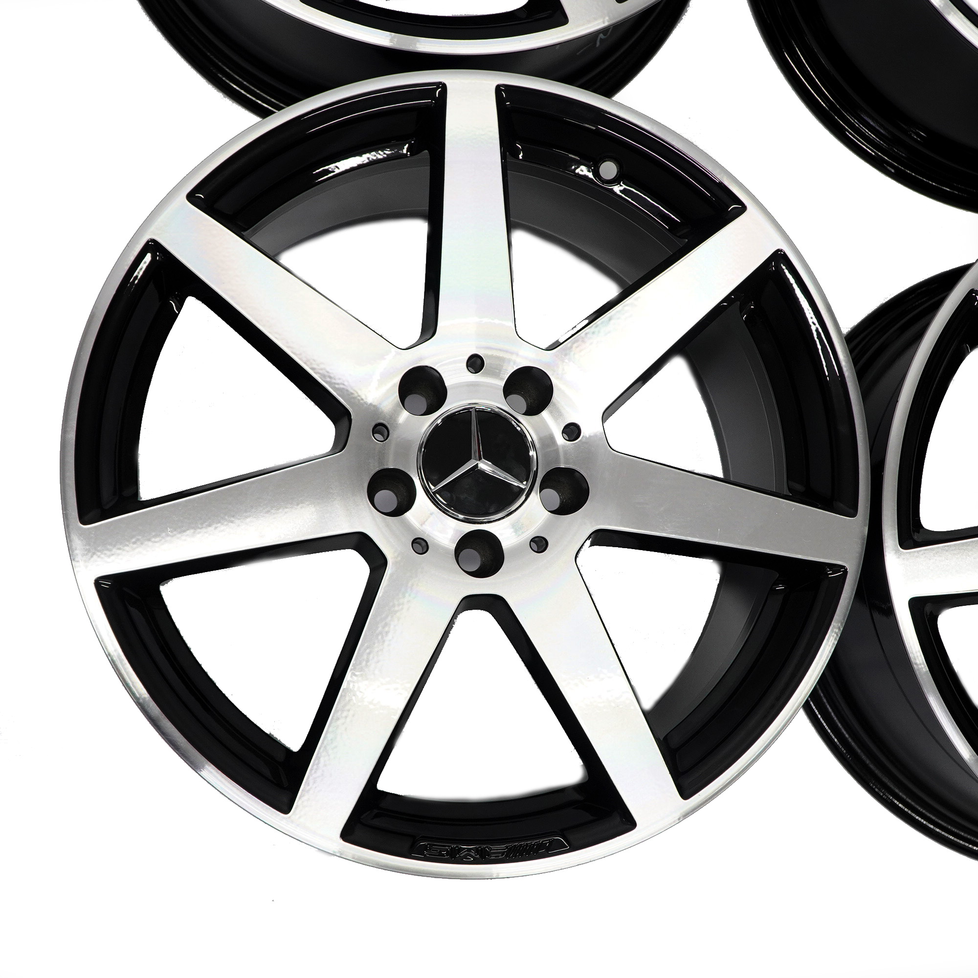 Mercedes W204 Complete Set 4x Alloy Wheel Rim 18" AMG 7 Spoke