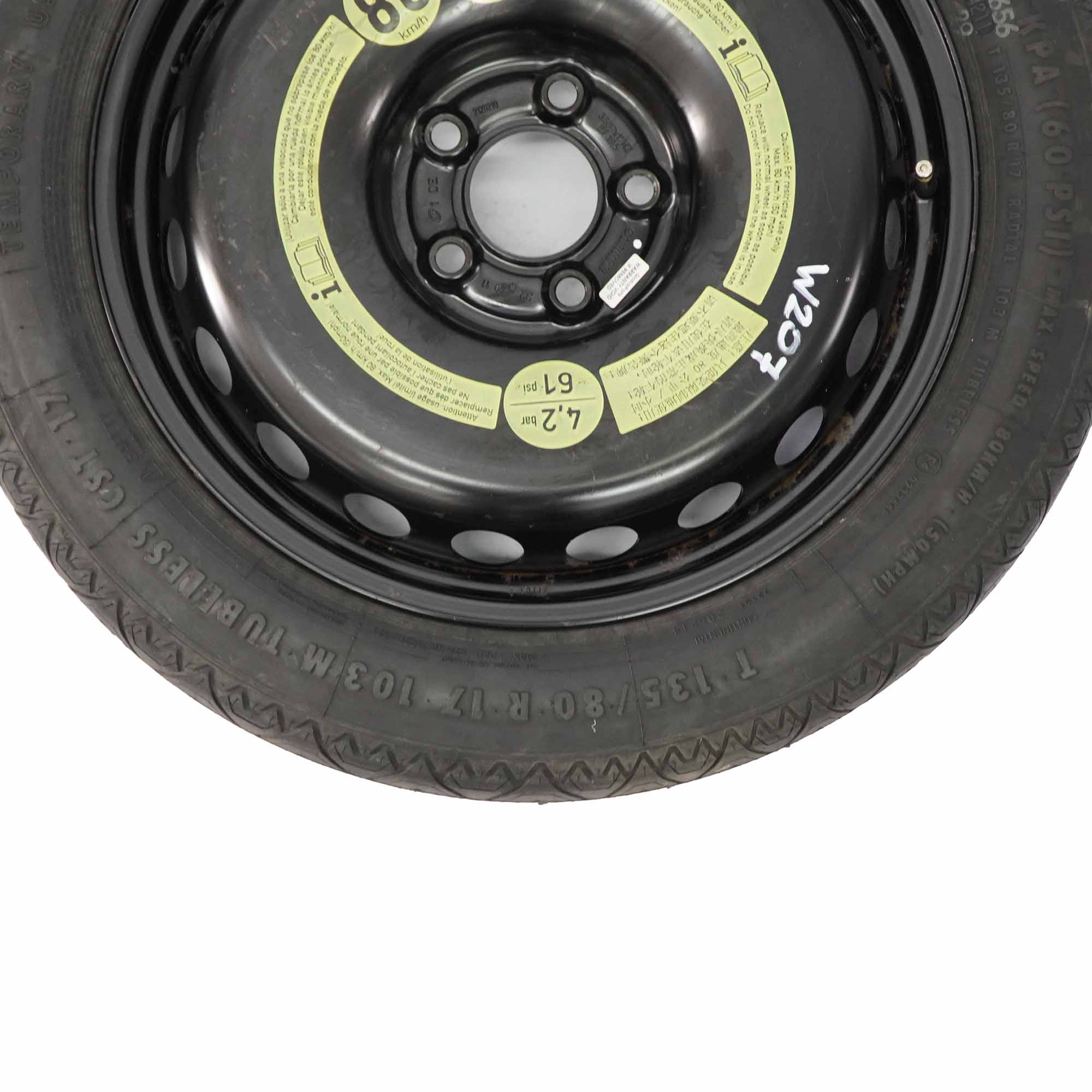 Mercedes W204 W207 Spare Wheel Steel Tyre R17 3.5J ET:19,5 135/80 A2074000102