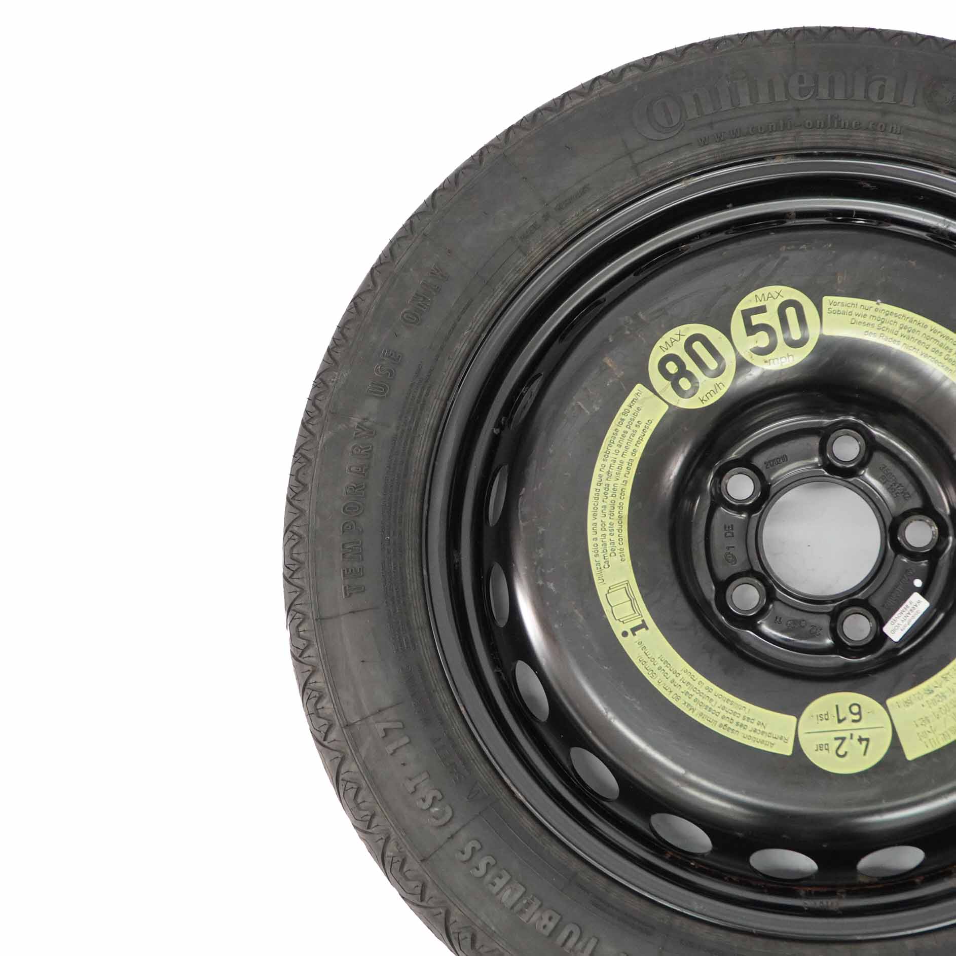 Mercedes W204 W207 Spare Wheel Steel Tyre R17 3.5J ET:19,5 135/80 A2074000102