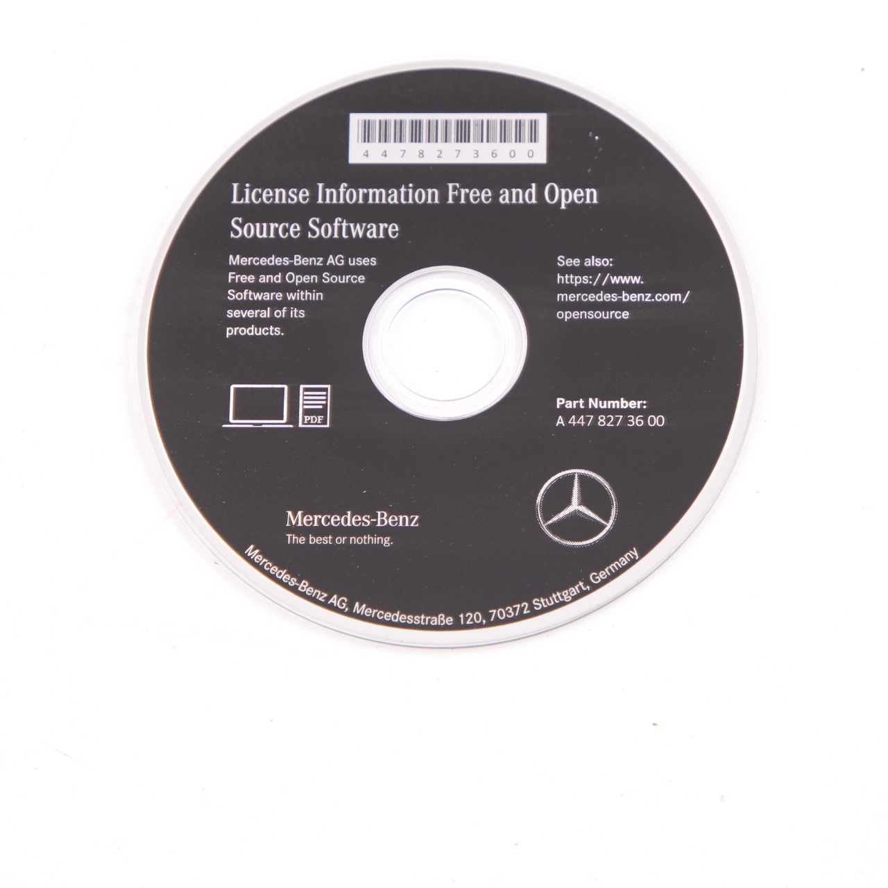 Mercedes W447 Licence Information Free Open Source Software A4478273600