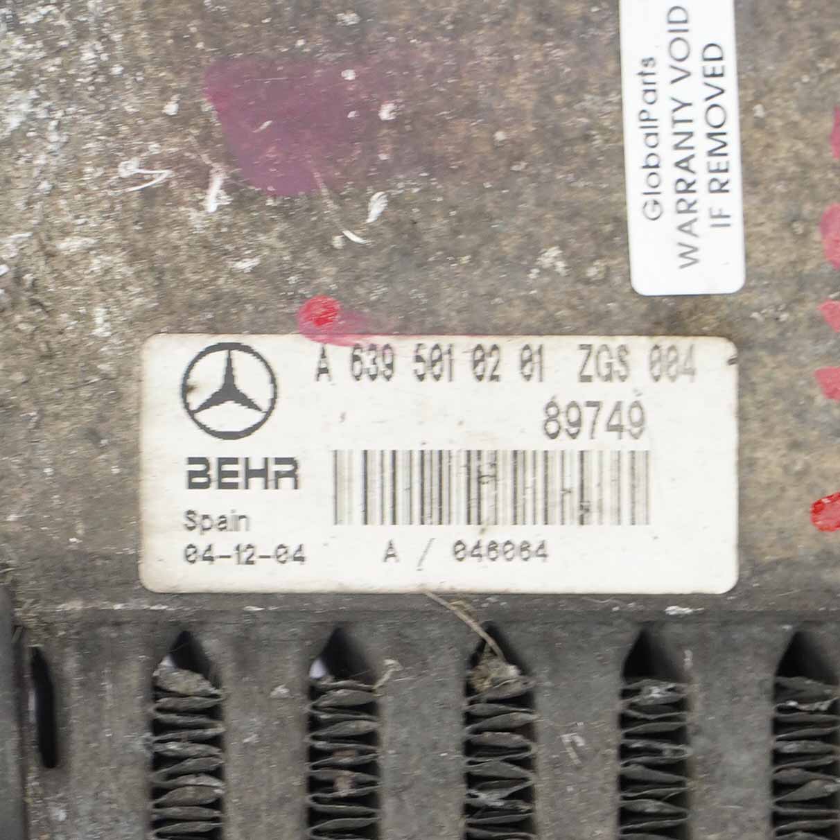 Mercedes Vito W639 OM646 Chłodnica Intercooler